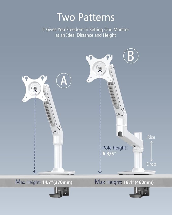 Single Monitor Arm Desk Mount, Holds Screens up to 40 Inches and 25 lbs - Image 6