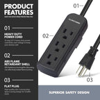 Power Strip with Flat Plug - Image 3