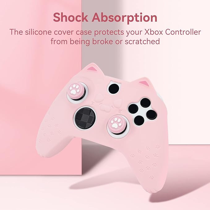 GeekShare Cat Paw Controller Skin Grips Set Anti-Slip Silicone Protective Cover - Image 5