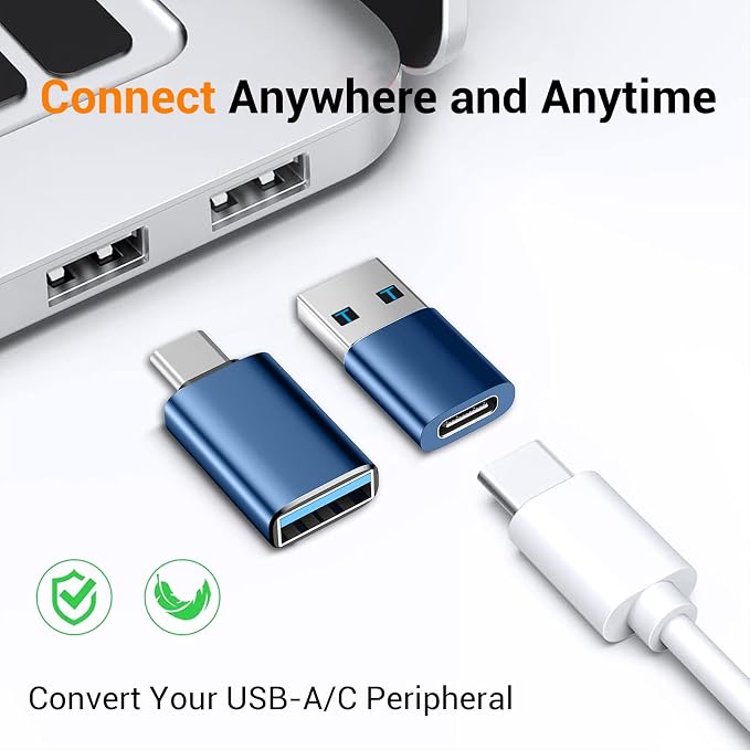 Temdan USB to USB C Adapter 4 Pack, 【2*Type C Female to A Male Charger - Image 5