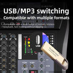 G-MARK MR80S Audio Mixer Interface USB Bluetooth Mixing Console 8 Channel 48V - Image 9