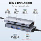 Selore Docking Station for MacBook Pro Air, USB C Hub for MacBook, Dual HDMI - Image 2