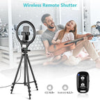 Sensyne 10'' Ring Light with 50'' Extendable Tripod Stand, LED Circle Lights - Image 2