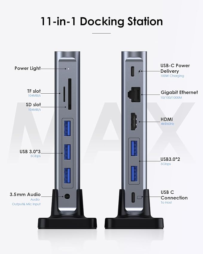 LENTION 11-in-1 USB C Docking Station - Image 2