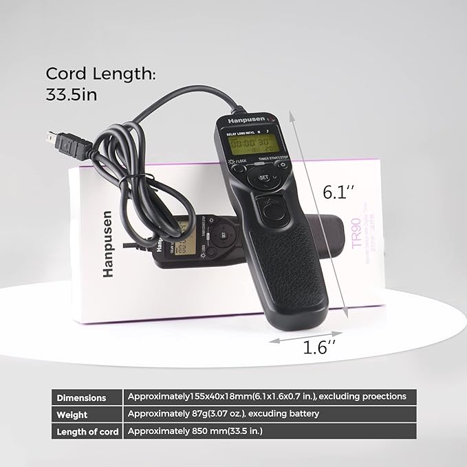 Camera Wired Timer Shutter Release, Camera Intervalometer Shutter Release Cords - Image 7