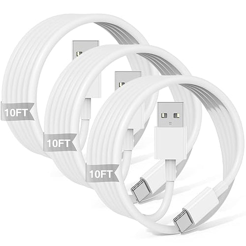3-Pack 10FT Car Carplay Cable USB A to USB C Cable by JERMASAL