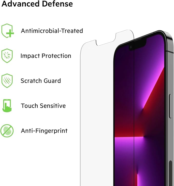 Belkin iPhone 14 Plus, iPhone 13 Pro Max Screen Protector TemperedGlass - Image 2