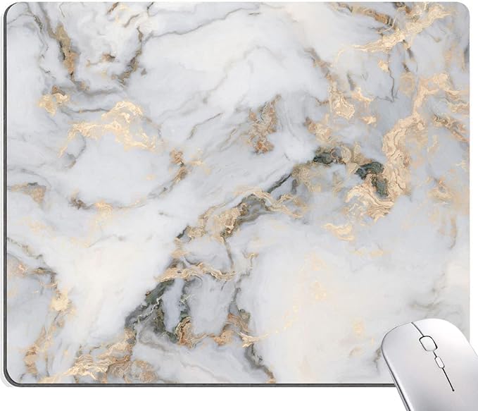 Mouse Pad, Premium-Textured Marbling Mouse Mat Square Waterproof Non-Slip by Armanza