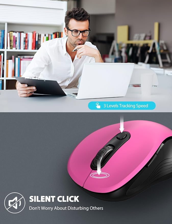 Trueque Wireless Mouse for Laptop, 2.4GHz Ergonomic Computer Mouse - Image 3