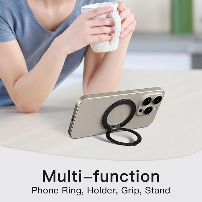 COOLQO 1Pc 360 Spin Cell Grip Ring Phone Stand Magnetic Holders - Image 7