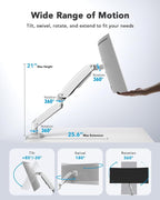 HUANUO Single Monitor Arm for 40 inch Screens, Ultrawide Computer Monitor Mount - Image 2
