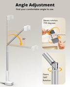 Phone Holder for Bed, 360° Rotation Cell Phone Stand, Flexible Long Arm - Image 3