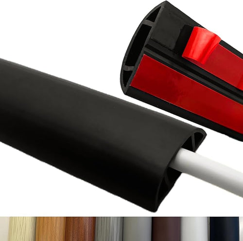 3.3ft Self Adhesive Floor Cord Cover, Heavy Duty Soft PVC Cable Protector and by Unknown
