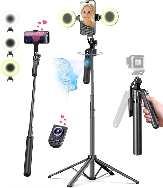 71” Auto Face Tracking Tripod for iPhone by YEAKI