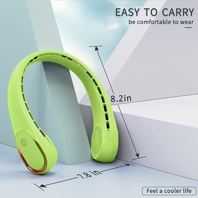 Portable Neck Fan, Bladeless Neck Fan, USB Rechargeable Personal Fan, 4000 mAh - Image 6