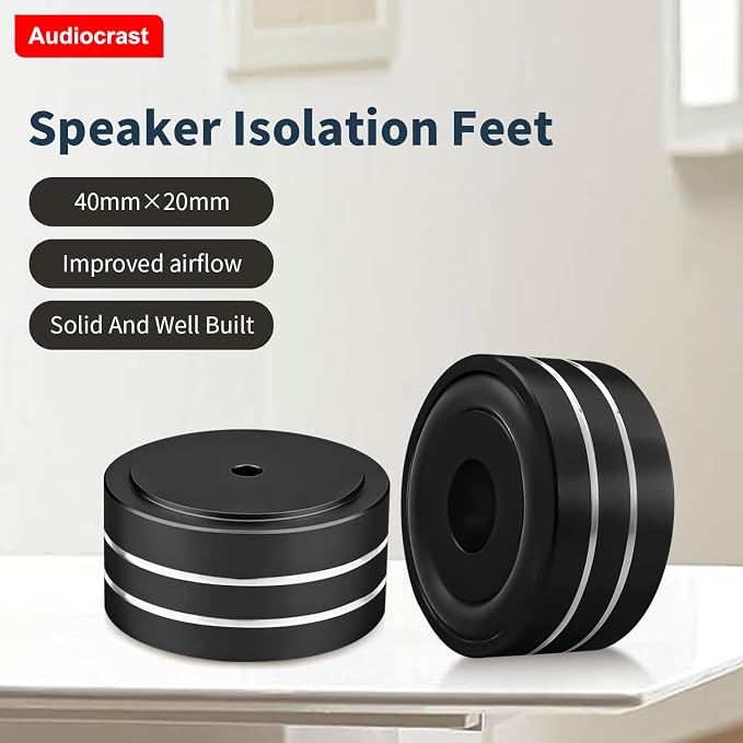 Audiocrast 4X HiFi Speaker Spikes Isolation Stand Feet Pad Aluminum 40x20mm - Image 5
