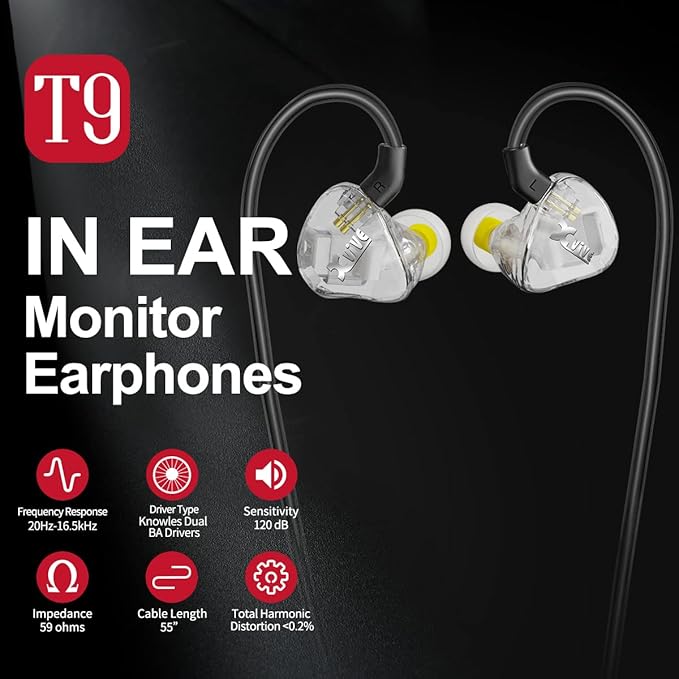 Xvive T9 in Ear Monitor Earphones - Image 2