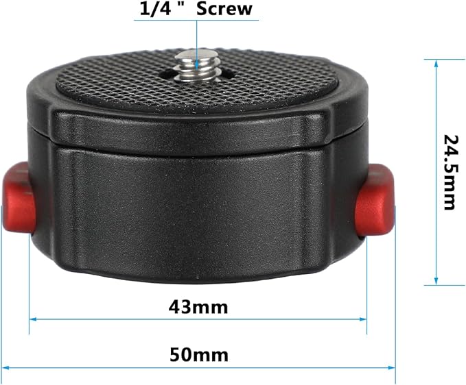 CAMVATE Quick Release Tripod Head Base Mount - Image 4