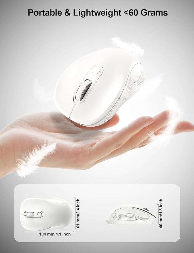 Trueque Wireless Mouse for Laptop, 2.4GHz Ergonomic Computer Mouse - Image 4