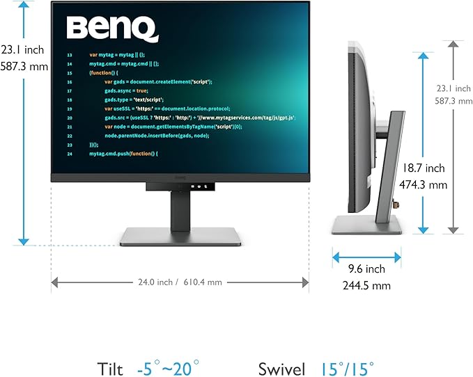 BenQ RD280U 28.2” 4K 3840x2560 3:2 Programming Monitor, Nano Matte Panel - Image 10