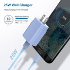 Cndons 2 Pack 25W PD USB C Wall Charger Super Fast Charging Block & 10ft - Image 3
