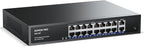 16 Port Gigabit PoE Switch, AUMOX PRO SG518P 18 Ethernet Unmanaged PoE by AUMOXPRO