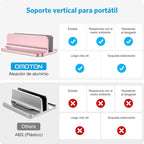 OMOTON Vertical Laptop Stand Holder, Desktop Aluminum Stand - Image 2