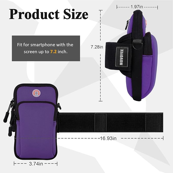 Phone Holder for Running Armband, Cell Phone Crossbody Bags for Women Kids - Image 7