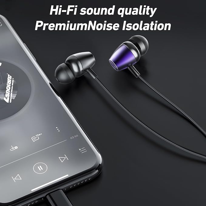Keyron Lightning Headphones for iPhone, Wired Earbuds - Image 2