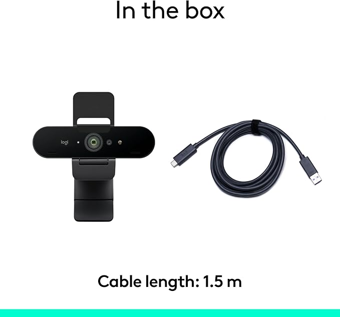 Logitech Brio 4K Webcam, Video Calling, Noise-Cancelling mic, HD Auto Light - Image 10
