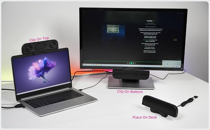 Computer Speakers for Desktop PC, Monitor Speakers, USB Plug-in, External - Image 6