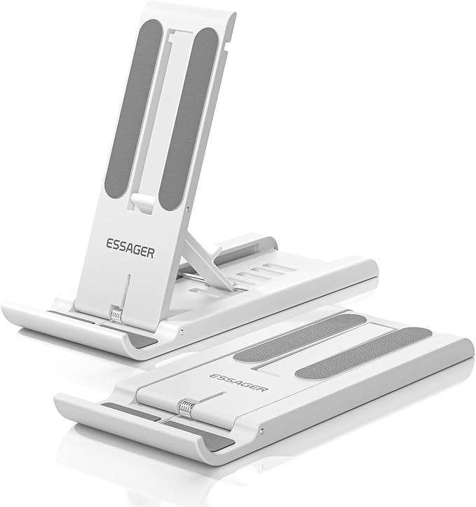 ESSAGER 2 Pack Cell Phone Stand, Adjustable Foldable Mini Mobile Phone Holder by ESSAGER