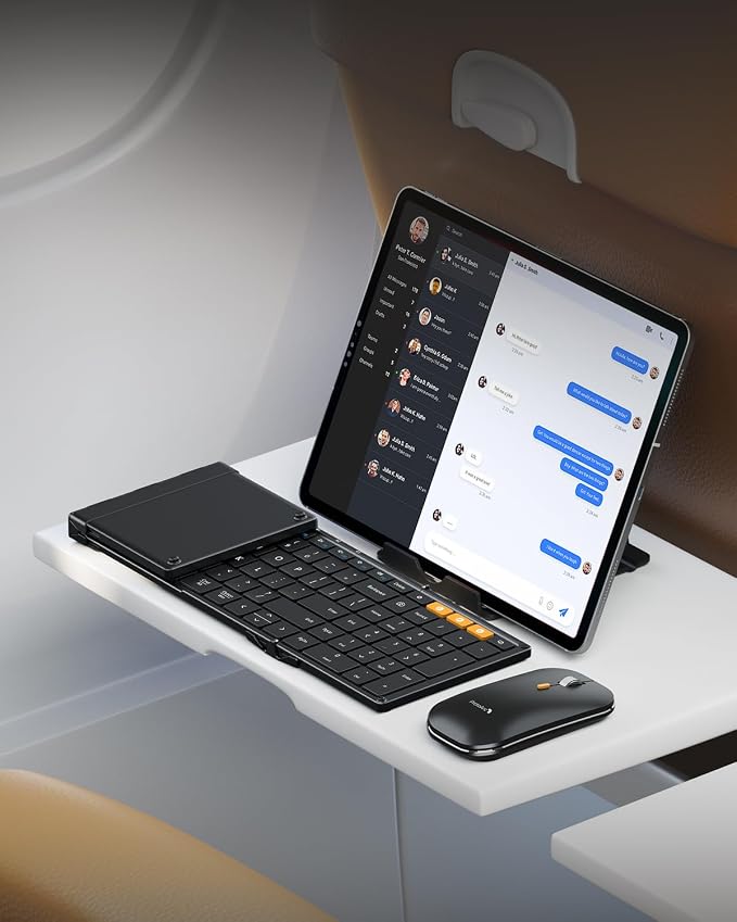 ProtoArc Foldable Keyboard and Mouse, XKM01 True Full-Size Folding Bluetooth - Image 8