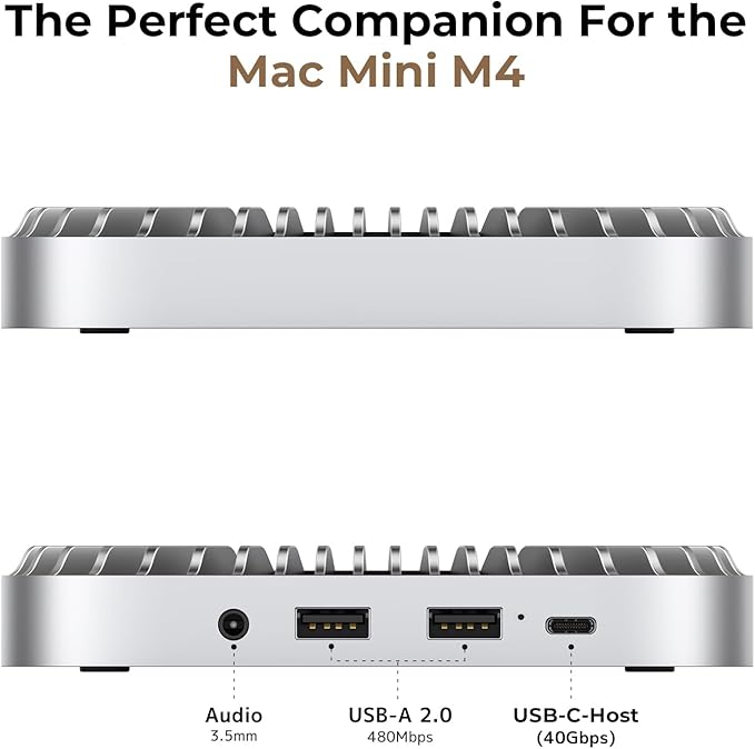 40Gbps Aluminum Hub & Stand for New M4/M4 Pro Mac Mini - Image 2