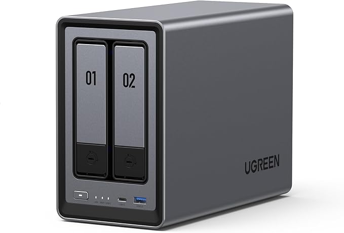 UGREEN NASync DXP2800 2-Bay Desktop NAS, Intel N100 Quad-core CPU, 8GB DDR5 RAM by UGREEN