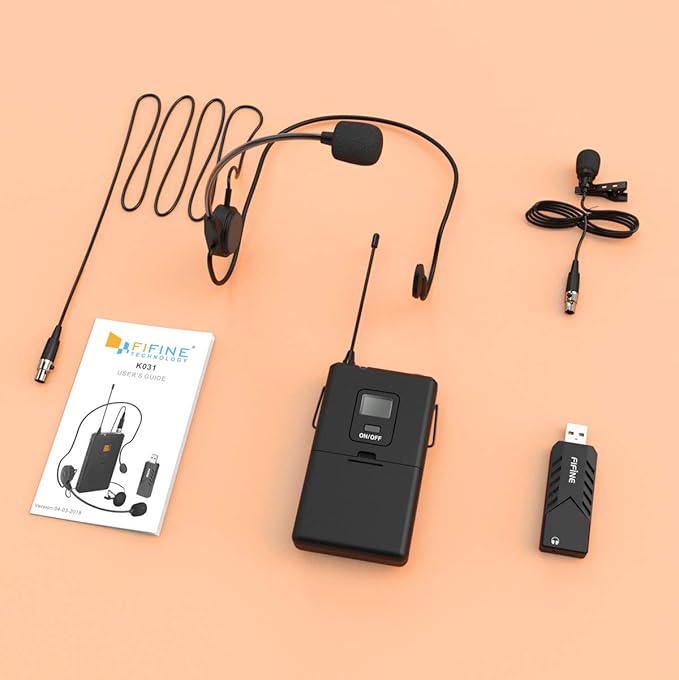 FIFINE Wireless Microphones for Computer, USB Wireless Microphone System for PC - Image 6