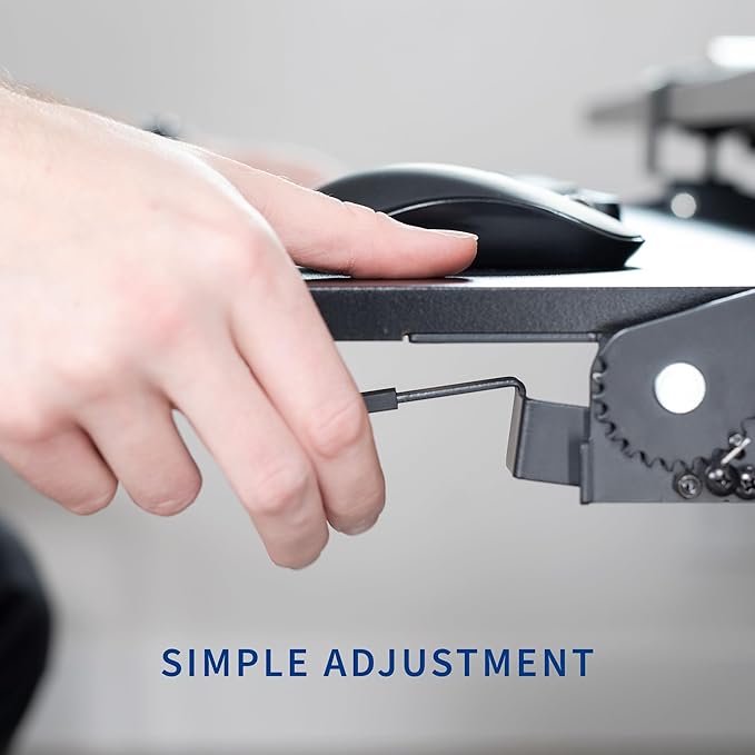 VIVO Large Clamp-on 27 x 11 inch Computer Keyboard and Mouse Tray - Image 9