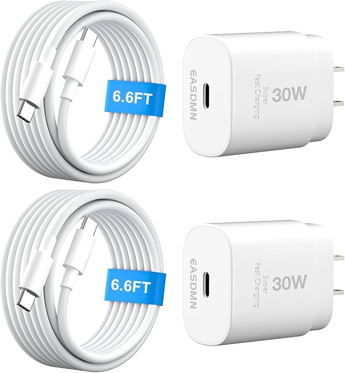 30W USB C i Phone 16 15 Charger Fast Charging, i Pad Pro/Air/Mini by EASDMN