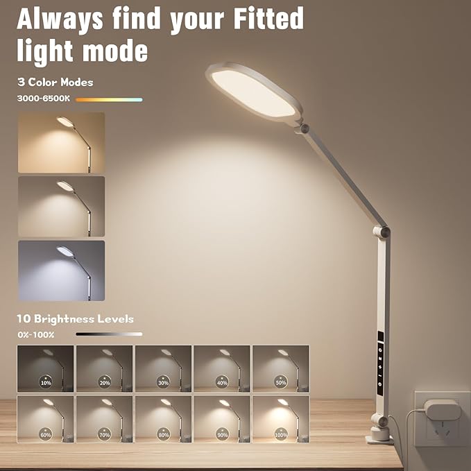 LED Desk Lamp for Home Office, 15W Desk Light - Image 4