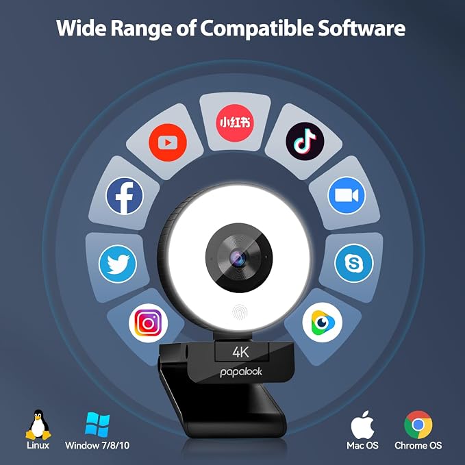 papalook 4K Autofocus Webcam - Image 8