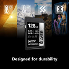 Lexar 128GB Professional Silver SD Card, - Image 5