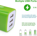Wall Charger Adapter, USB Cubes, Sicodo 3Pack Universal Travel 3.1A 3 Muti Port - Image 3