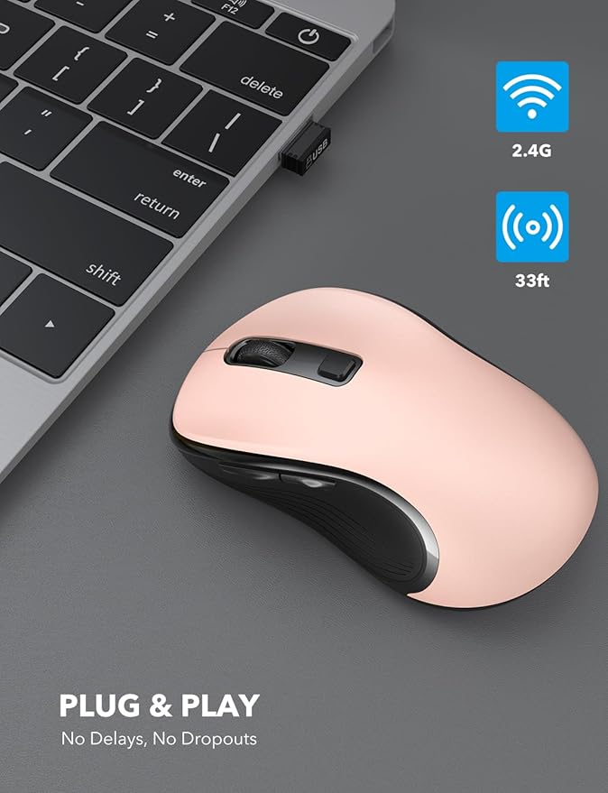 Trueque Wireless Mouse for Laptop, 2.4GHz Ergonomic Computer Mouse - Image 2