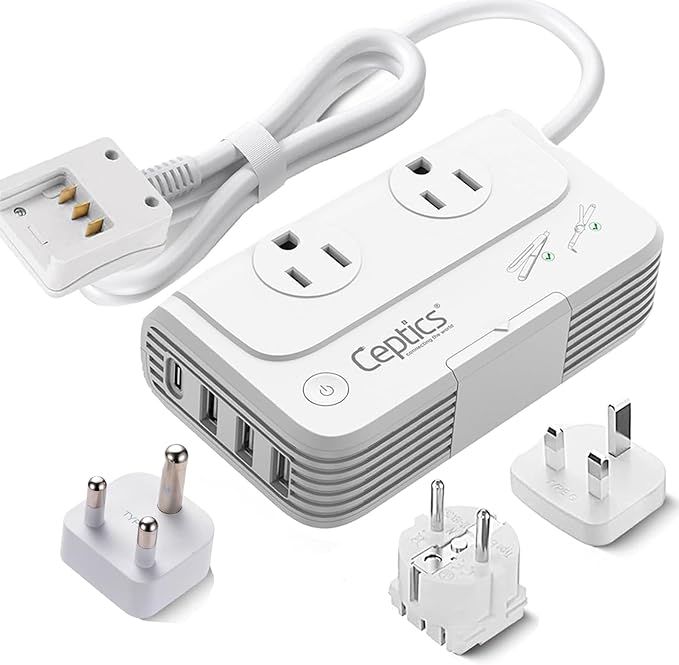 Ceptics South Africa Voltage Converter - 200W Convert 220V to 110V by Ceptics