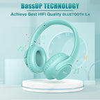 KVIDIO Bluetooth Headphones Over Ear, 65 Hours Playtime Wireless Headphones - Image 5
