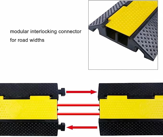 Rubber Cable Ramp Cord Cover Cable Protector Ramps Wire Hose Protective 2 - Image 6