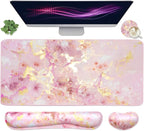 Large Mouse Pad and Keyboard Wrist Rest, Desk Pad by Youarenoble
