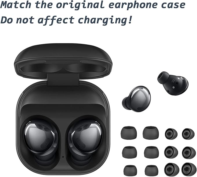 6 Pairs Replacement Eartips for Samsung Galaxy Buds Pro Headphones, Silicone - Image 7
