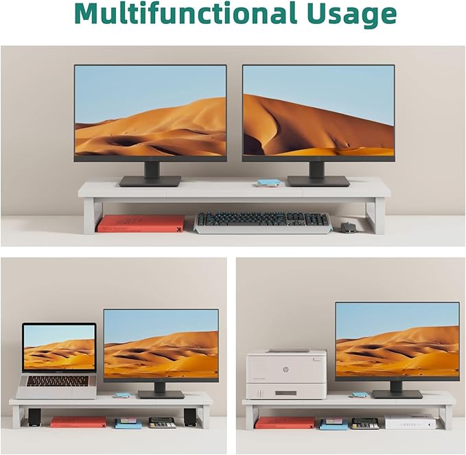 Dual Monitor Stand Riser, 39Inch Large Monitor Stands - Image 4