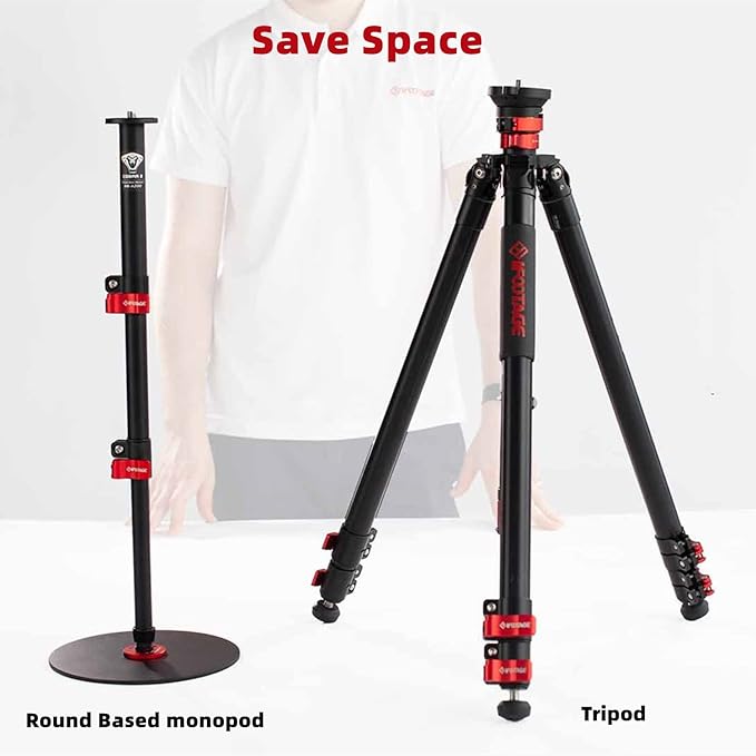 IFOOTAGE Cobra RB-A300, Round Base Monopod, Professional Camera Aluminium - Image 3